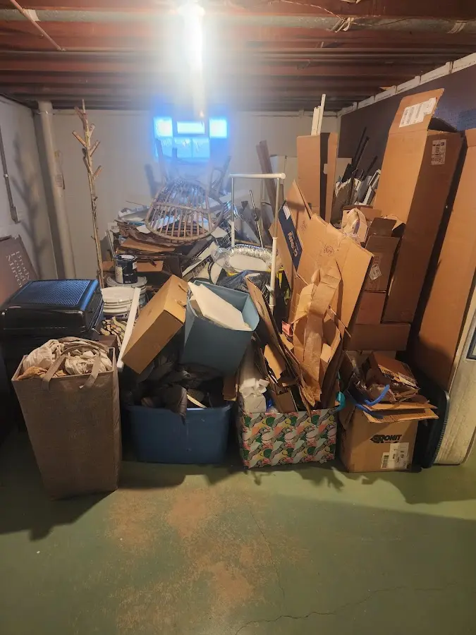 Roll-off dumpster container at job site for Concrete Dumpster Rental in Muldrow